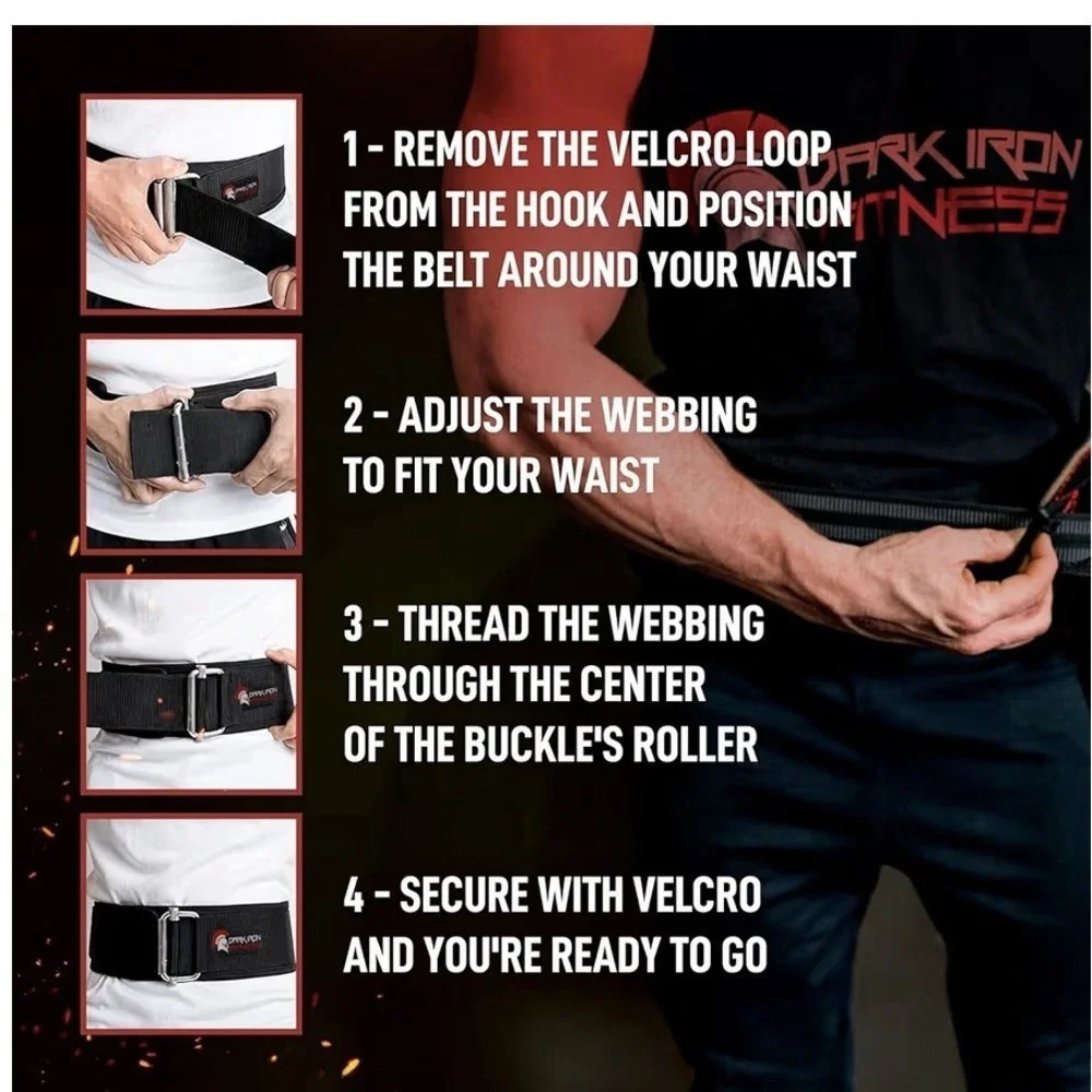 Dark Iron Fitness Self-Locking Weight Lifting Belt For Powerlifting Size‎ XS